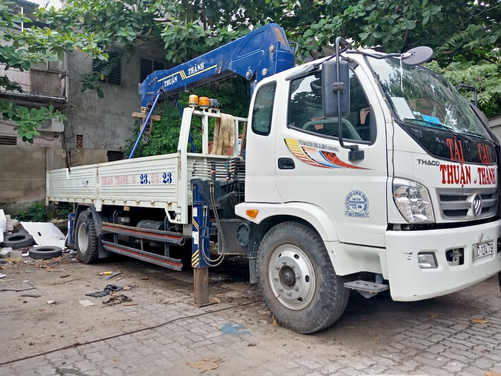 Xe cẩu của xe tải Thuận Thành Đà nẵng cho thuê